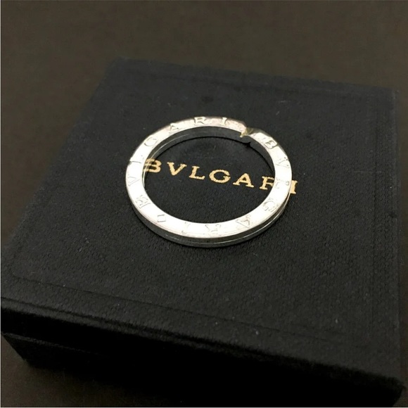 BVLGARI B Zero 1 Silver Sterling Silver 925 Key Ring Pendant + Box - Picture 3 of 14